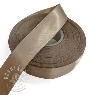 Saténová stuha oboustranná 25 mm taupe