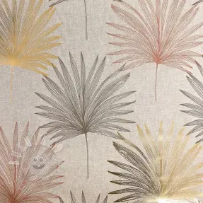 Dekorační látka Luxury palm metallic premium
