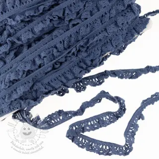 Bavlněná krajka elastická dark jeans