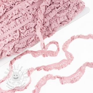 Bavlněná krajka elastická pink