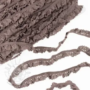 Bavlněná krajka elastická mauve