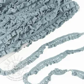 Bavlněná krajka elastická cloud blue