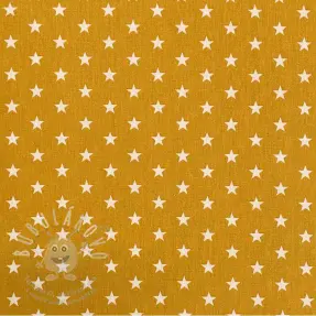 Bavlněná látka Petit stars ochre