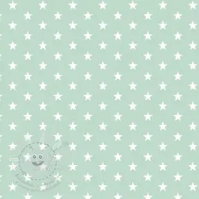 Bavlněná látka Petit stars mint