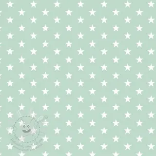 Bavlněná látka Petit stars mint