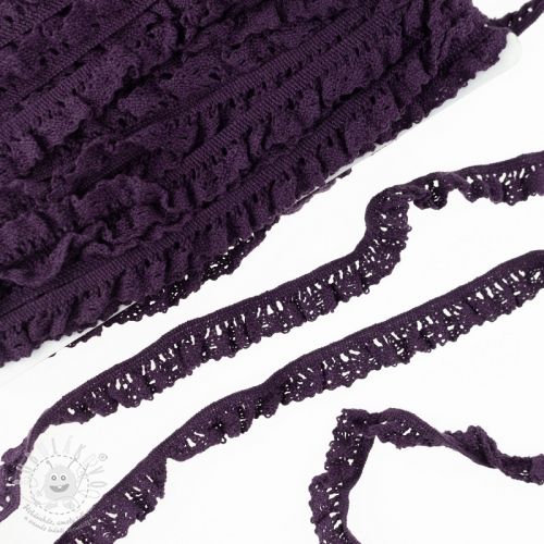 Bavlněná krajka elastická violet