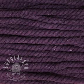 Bavlněná šňůra kroucená 12 mm fialová