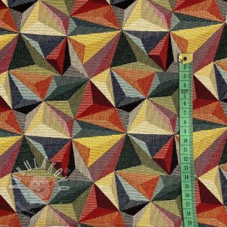 Dekorační látka GOBELIN Colourful triangles