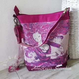 Umělá kůže semiš ALASKA fuchsia/amethyste