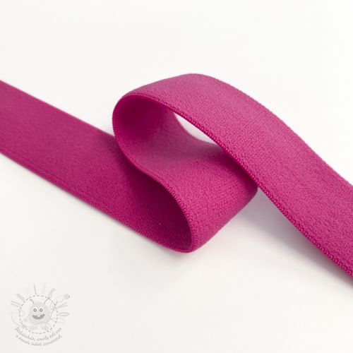 Levně Guma hladká 2,5 cm fuchsia