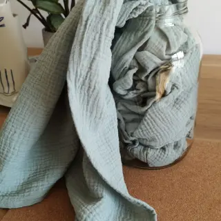Dvojitá gázovina/mušelín mint ORGANIC