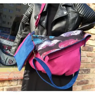 Umělá kůže semiš ALASKA fuchsia/amethyste