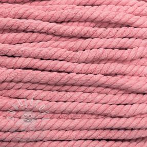 Bavlněná šňůra kroucená 12 mm pink