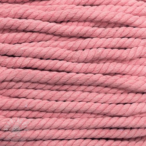 Bavlněná šňůra kroucená 12 mm pink