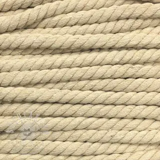 Bavlněná šňůra kroucená 12 mm off white
