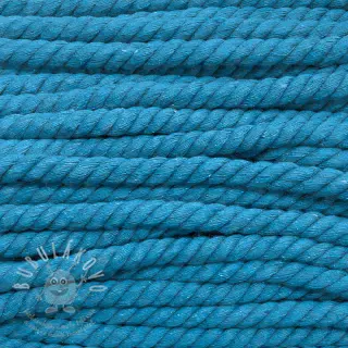 Bavlněná šňůra kroucená 12 mm jeans