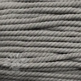 Bavlněná šňůra kroucená 12 mm grey