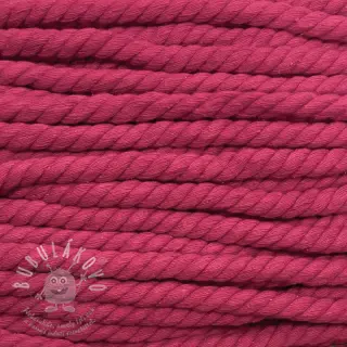 Bavlněná šňůra kroucená 12 mm fuchsia