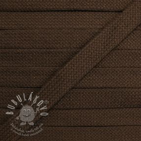 Bavlnená šnůra plochá 17 mm dark mocha