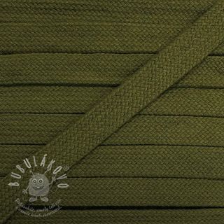 Bavlnená šnůra plochá 13 mm camo green