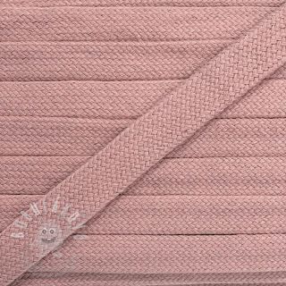 Bavlnená šnůra plochá 13 mm washed pink