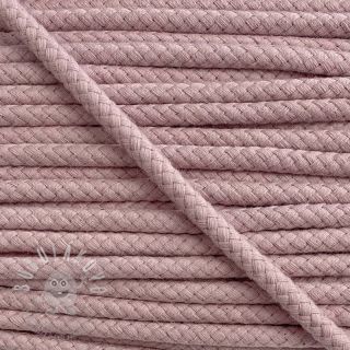 Bavlněná šňůra 8 mm washed pink