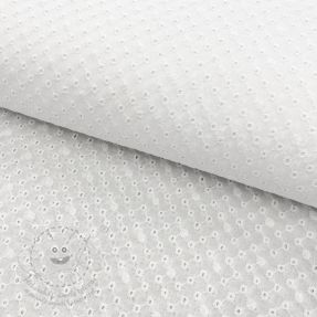 Bavlněná látka EMBROIDERY Daniela white
