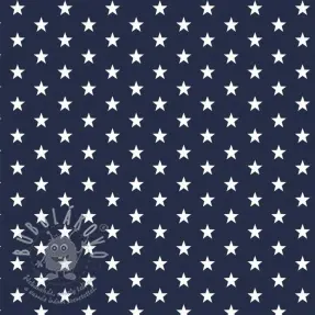 Bavlněná látka Petit stars navy