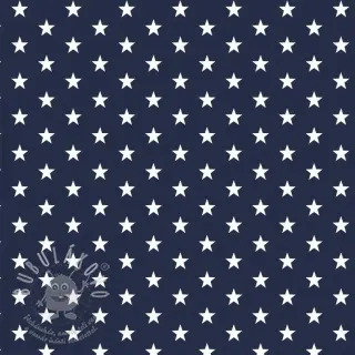 Bavlněná látka Petit stars navy