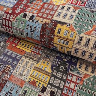 Dekorační látka GOBELIN PREMIUM City canal house