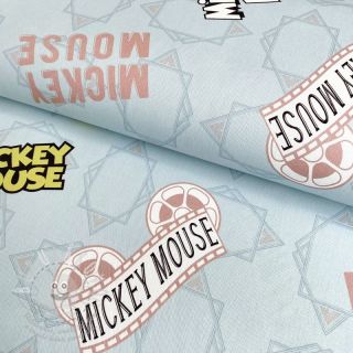 Dekorační látka Mickey Mouse Movie banner blue digital print