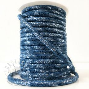 Semišová šňůra Glitter blue