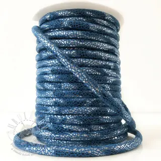 Semišová šňůra Glitter blue