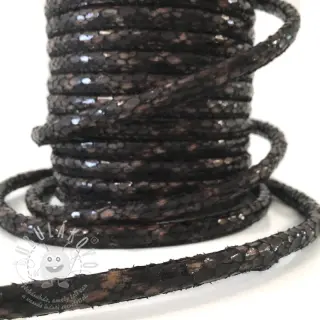 Šňůra umělá kůže Snake choco
