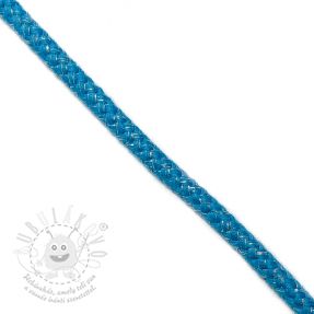 Šnůra Lurex 10 mm aqua