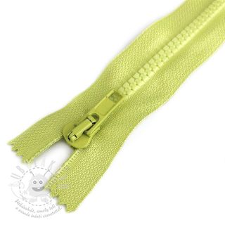 Zip kostěný dělitelný 70 cm lime