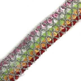 Stuha Sequin MULTI lime