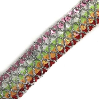 Stuha Sequin MULTI lime