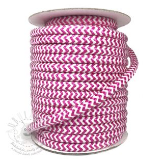 Šňůra pletená ZIG ZAG fuchsia