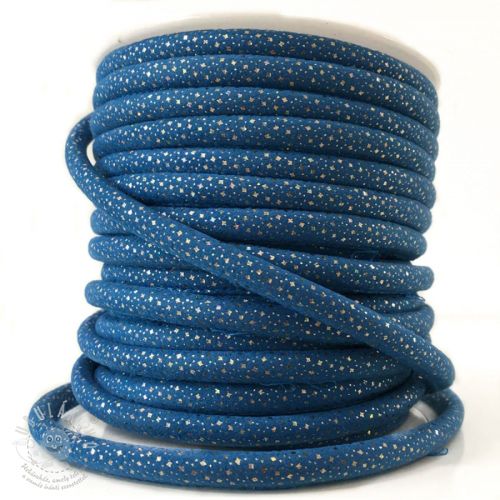 Semišová šňůra Luxe blue