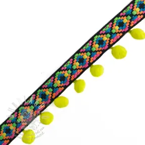 Lemovací bambulka IBIZA neon yellow