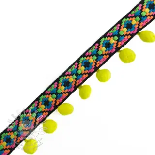 Lemovací bambulka IBIZA neon yellow