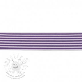 Guma hladká 4 cm Stripe purple