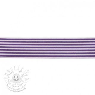 Guma hladká 4 cm Stripe purple