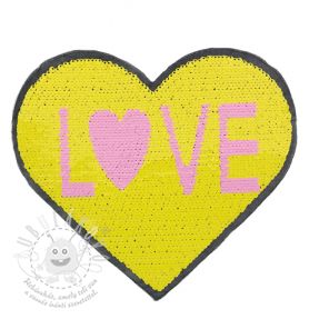 Flitry oboustranné Heart love yellow