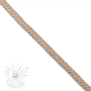 Šnůra Lurex 10 mm beige