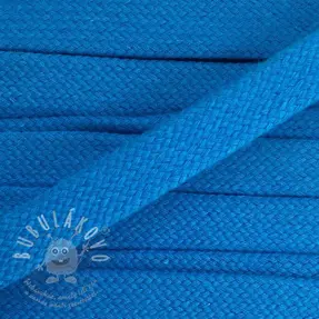 Bavlnená šnůra plochá 15 mm blue
