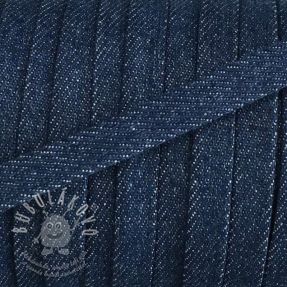 Bavlnená šnůra plochá 10 mm Denim petrol