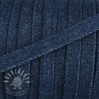 Bavlnená šnůra plochá 10 mm Denim petrol