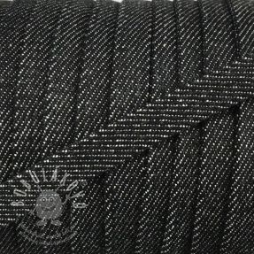 Bavlnená šnůra plochá 10 mm Denim black